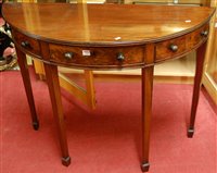 Lot 1257 - A 19th century mahogany and flame mahogany...