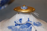 Lot 132 - A19th century Spode blue & whtie part tea and...