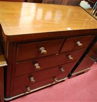 Lot 1271 - A mid-Victorian mahogany round cornered chest,...