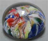 Lot 489 - A Baccarat style glass paperweight with multi...