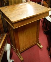 Lot 1287 - A late Victorian pitched pine freestanding...