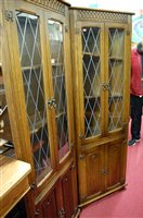 Lot 1288 - A pair of contemporary linenfold oak...