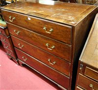 Lot 1296 - An early 19th century mahogany chest of four...