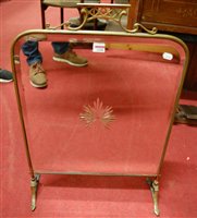 Lot 1298 - A late Victorian brass and bevelled mirrored...