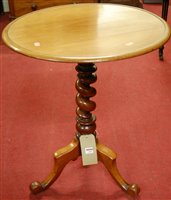 Lot 1300 - A Victorian mahogany circular pedestal tripod...