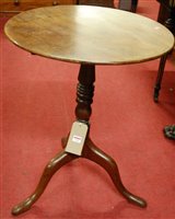 Lot 1303 - A 19th century mahogany circular tilt-top...