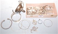 Lot 502 - Assorted principally silver costume jewellery...