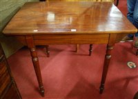 Lot 1305 - A Victorian round cornered mahogany side table,...