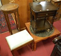 Lot 1324 - Occasional furniture, to include; an Ercol...