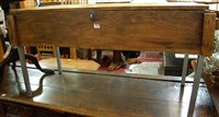 Lot 1347 - A primitive stained and planked pine hinge-top...