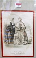 Lot 1091 - A set of four French fashion prints