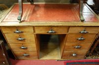 Lot 1386 - A late Victorian pitched pine and gilt tooled...