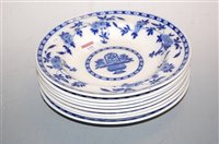 Lot 155 - A set of 8 Victorian soup plates in the Delft...