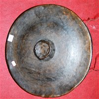 Lot 164 - A hammered copper dinner gong, dia. 43cm