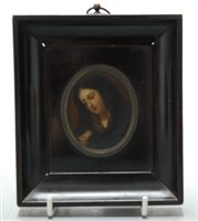 Lot 528 - An Italian tourist portrait miniature of the...