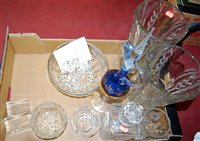 Lot 178 - A box of miscellaneous glassware to include a...