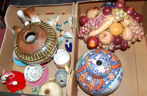 Lot 190 - Two boxes of miscellaneous items to include...