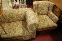 Lot 1399 - A late Victorian floral upholstered two seater...