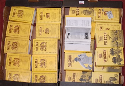 Lot 530 - Two boxes of assorted Wisden annuals, editions...