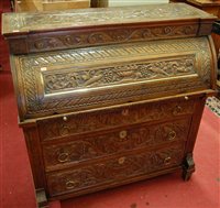 Lot 1434 - An unusual Continental 19th century heavily...