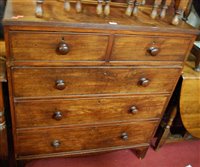 Lot 1441 - A mid 19th century mahogany square front chest...