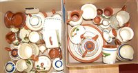 Lot 653 - Two boxes of Devon mottoware, to include...