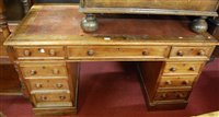 Lot 1454 - A Victorian faded mahogany round cornered twin...