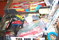 Lot 666 - A box of various Scalextric accessories, to...