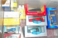 Lot 669 - A box of various cased diecast vehicles, to...