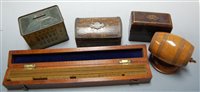 Lot 553 - A set of box wood engine divided rules stamped...