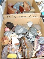 Lot 683 - Two boxes of rocks and geodes