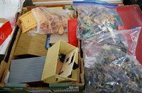 Lot 694 - A box of plastic figures and model Wild West...