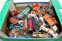 Lot 600 - A box of assorted loose and playworn diecast...