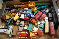 Lot 697 - A box of various playworn diecast loose...