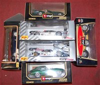 Lot 732 - Six various cased diecast scale model vehicles,...