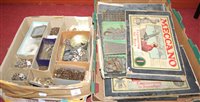 Lot 748 - Three boxes of cased Meccano sets and loose...