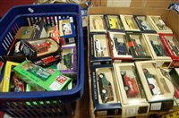 Lot 774 - Two boxes of cased diecast vehicles, to...