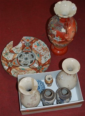 Lot 532 - A single box of various oriental china wares...