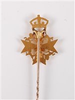 Lot 2547 - An 18ct stick pin for the Order of St John of...