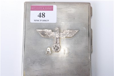 Lot 48 - A German silver pocket cigarette box