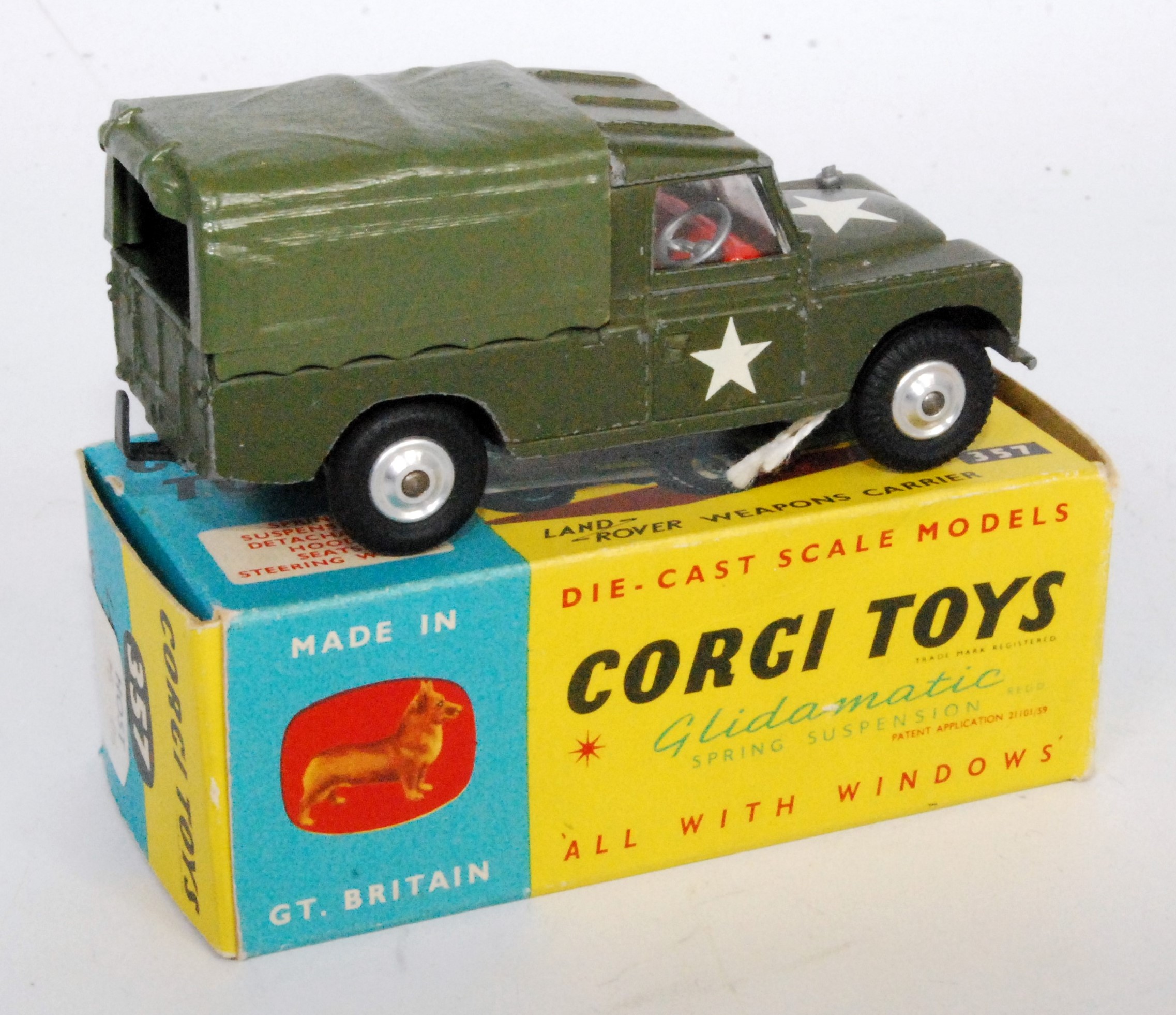 ミニカー CORGI NO.357 LAND ROVER WEAPONS CARRIER Repro Box Corgi Nr.357 Land Rover Weapons Carrier | eBay