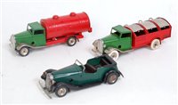 Lot 3237 - Three various loose Triang Minic tinplate and...