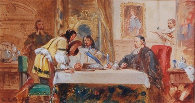 Lot 1476 - Charles Cattermole (1832-1900) - The Repast,...