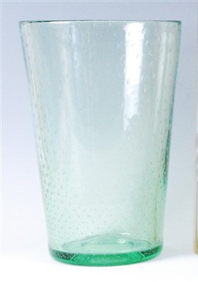 Lot 1103 - A Victorian green glass vase, of tapering form,...