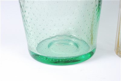 Lot 1103 - A Victorian green glass vase, of tapering form,...