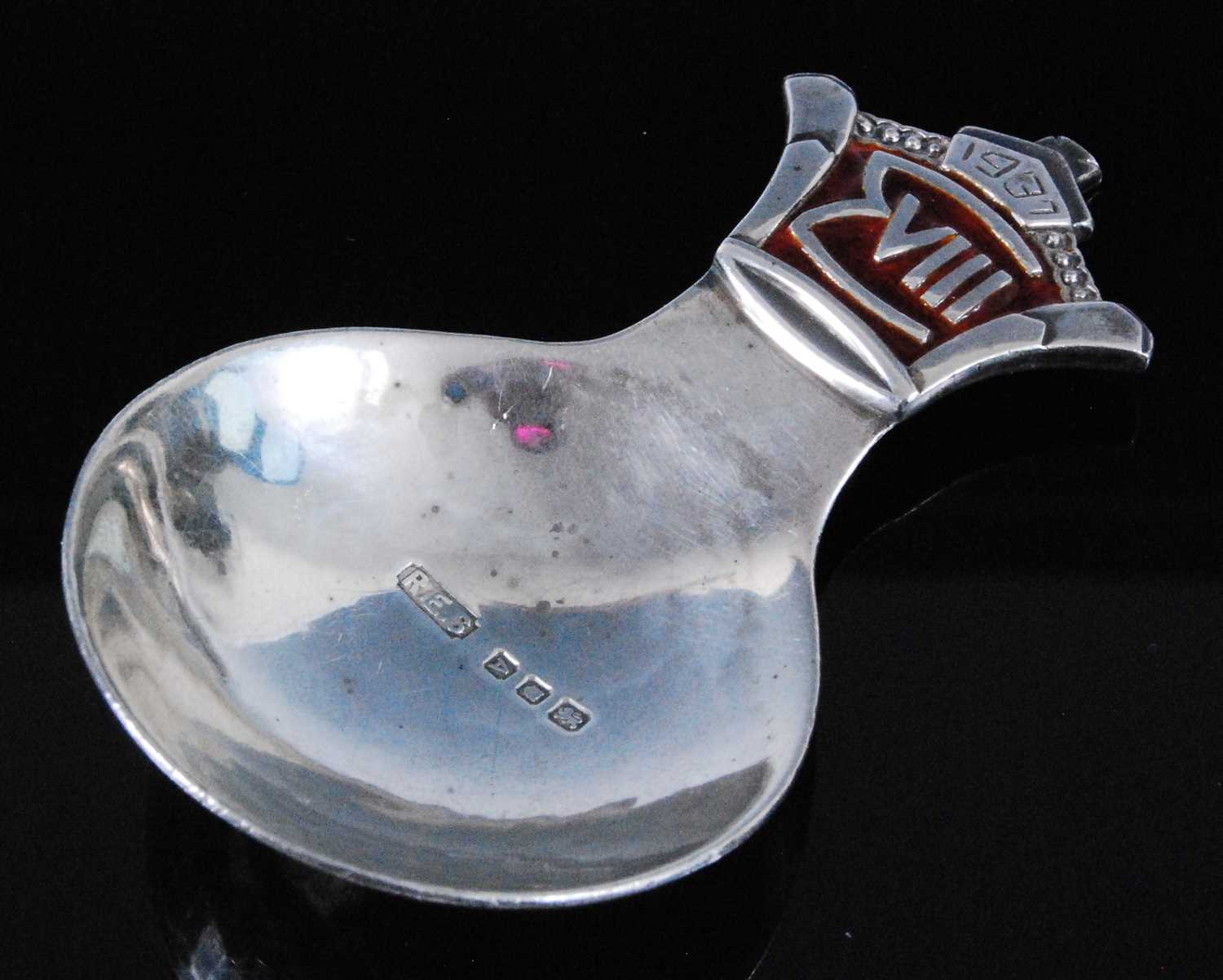 Lot 1147 - An Edward VIII Coronation silver caddy spoon