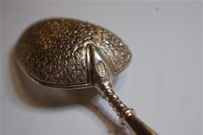 Lot 1155 - A late 19th century Russian silver caddy spoon