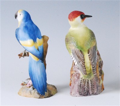Lot 1100 - A Royal Worcester porcelain woodpecker,...