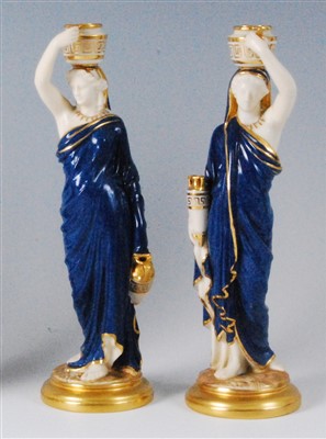 Lot 1097 - A pair of Royal Worcester figurines of...