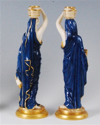 Lot 1097 - A pair of Royal Worcester figurines of...